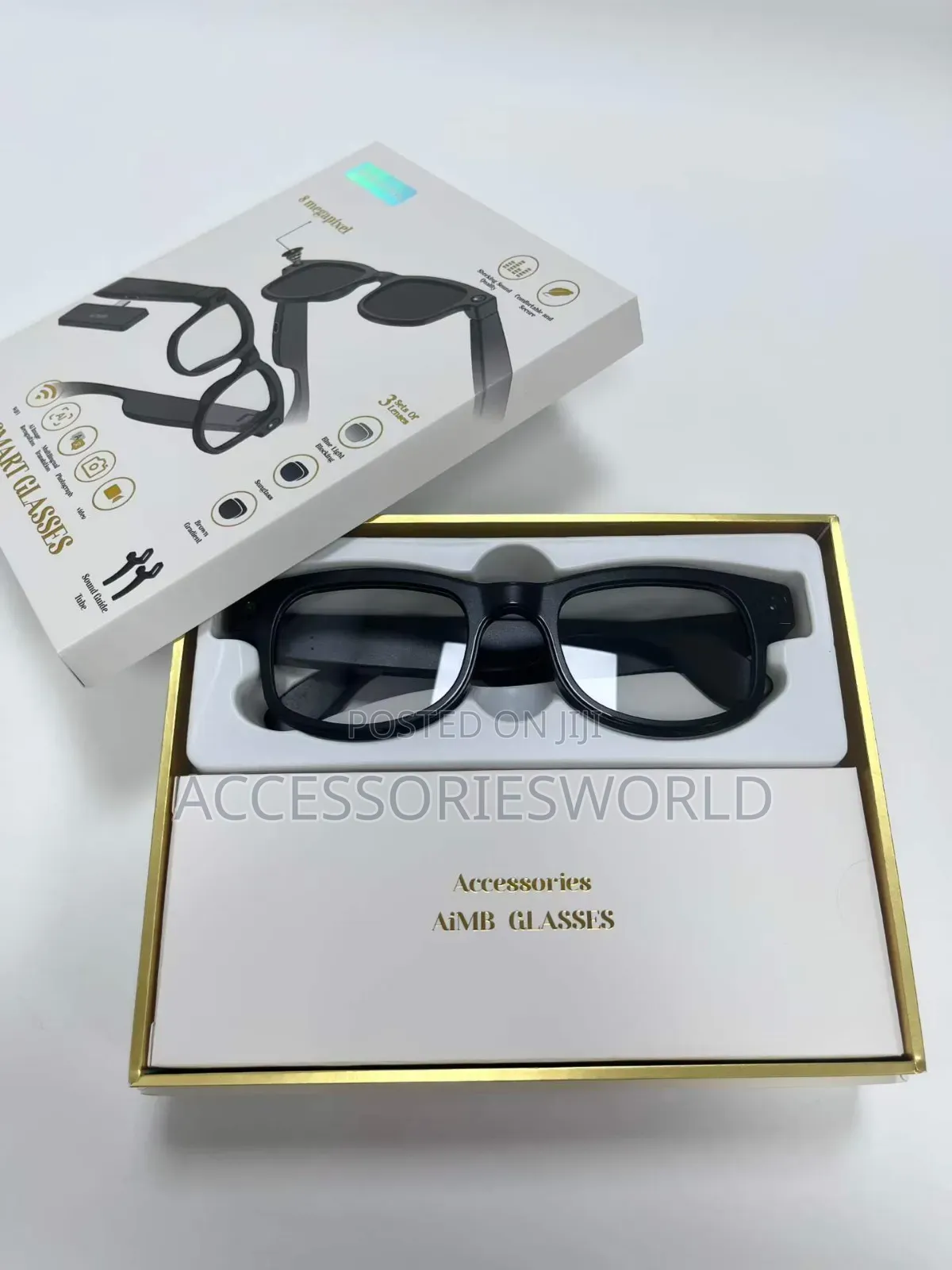 AIMB-G1 Max 800megapixel AI Smart Glasses With Portable Charging Case