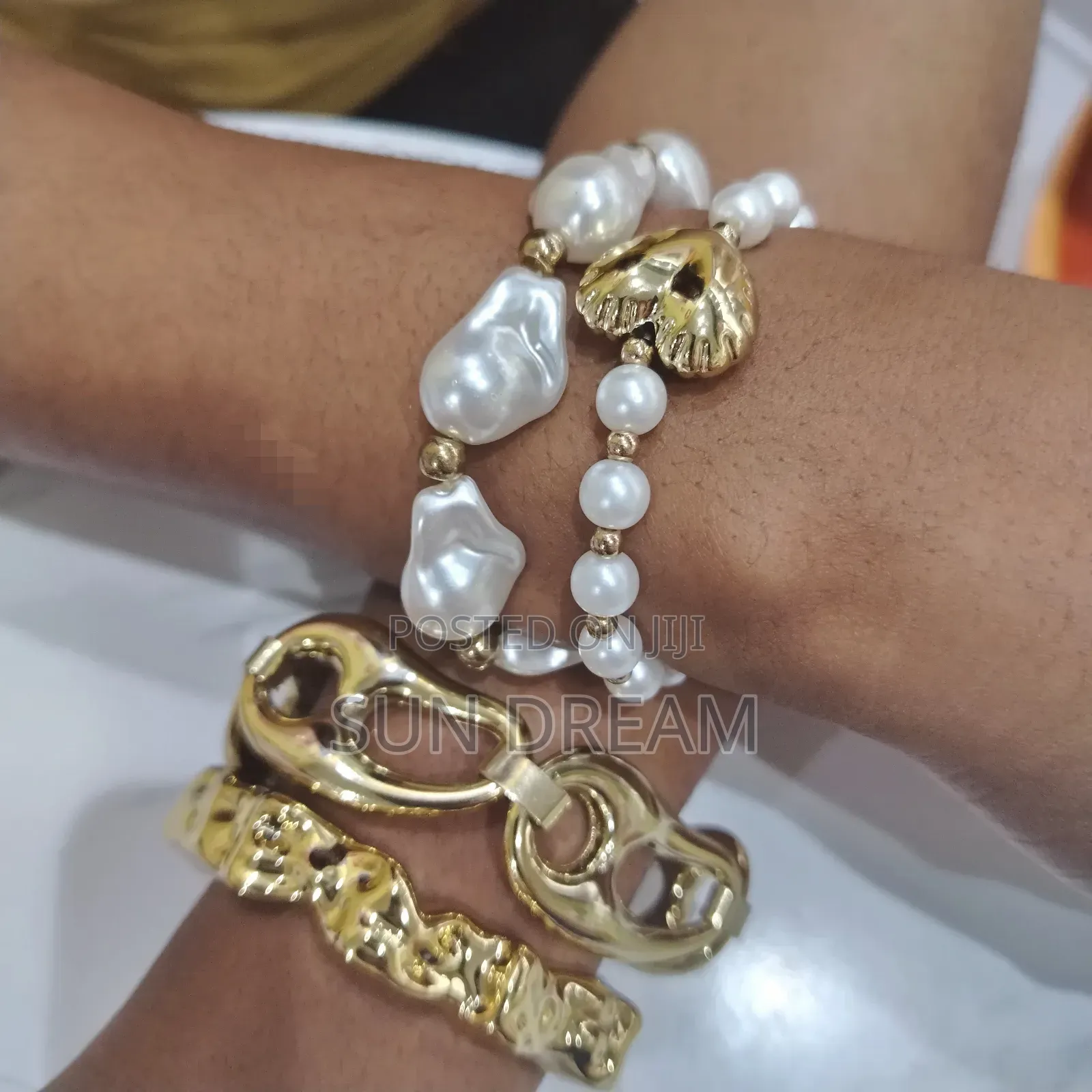 Trendy Gold Pearl Bracelet Jewelry Gift Bracelets Sets