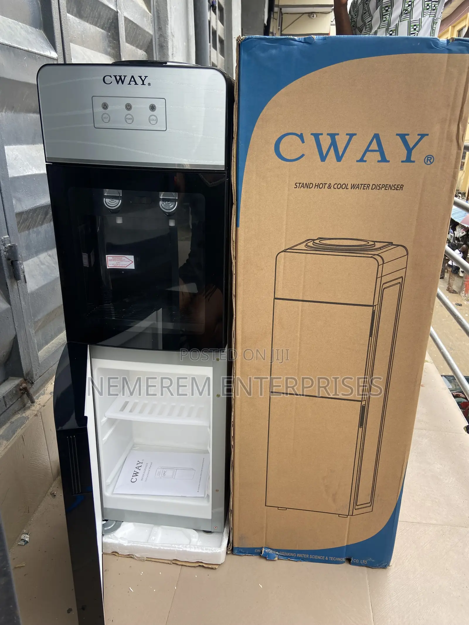 Brand New CWAY Standing Hot Cold Water Dispenser With Mini Fridge