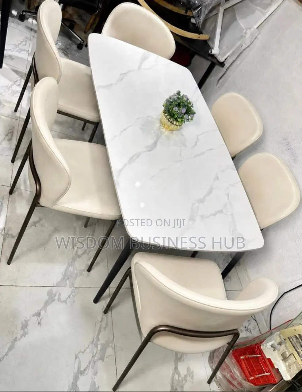 Dining Table 6 Seaters, Mable Top