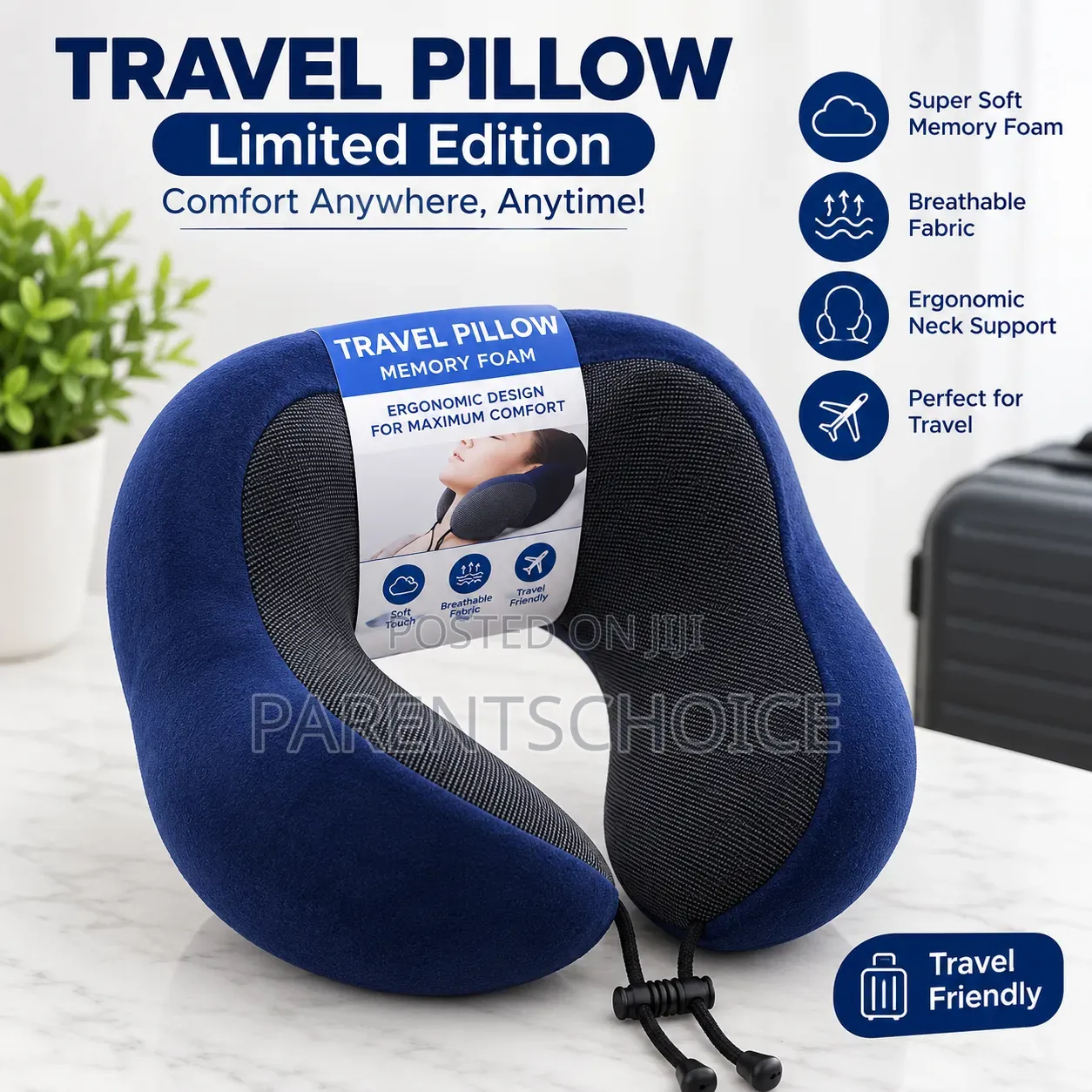 Travel Memory Foam Neck Pillow