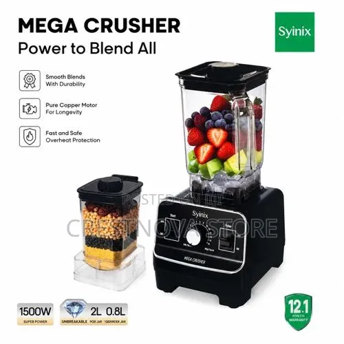 Synix Mega Crusher 1500w Heavy Duty Multipurpose Blender and Grinder