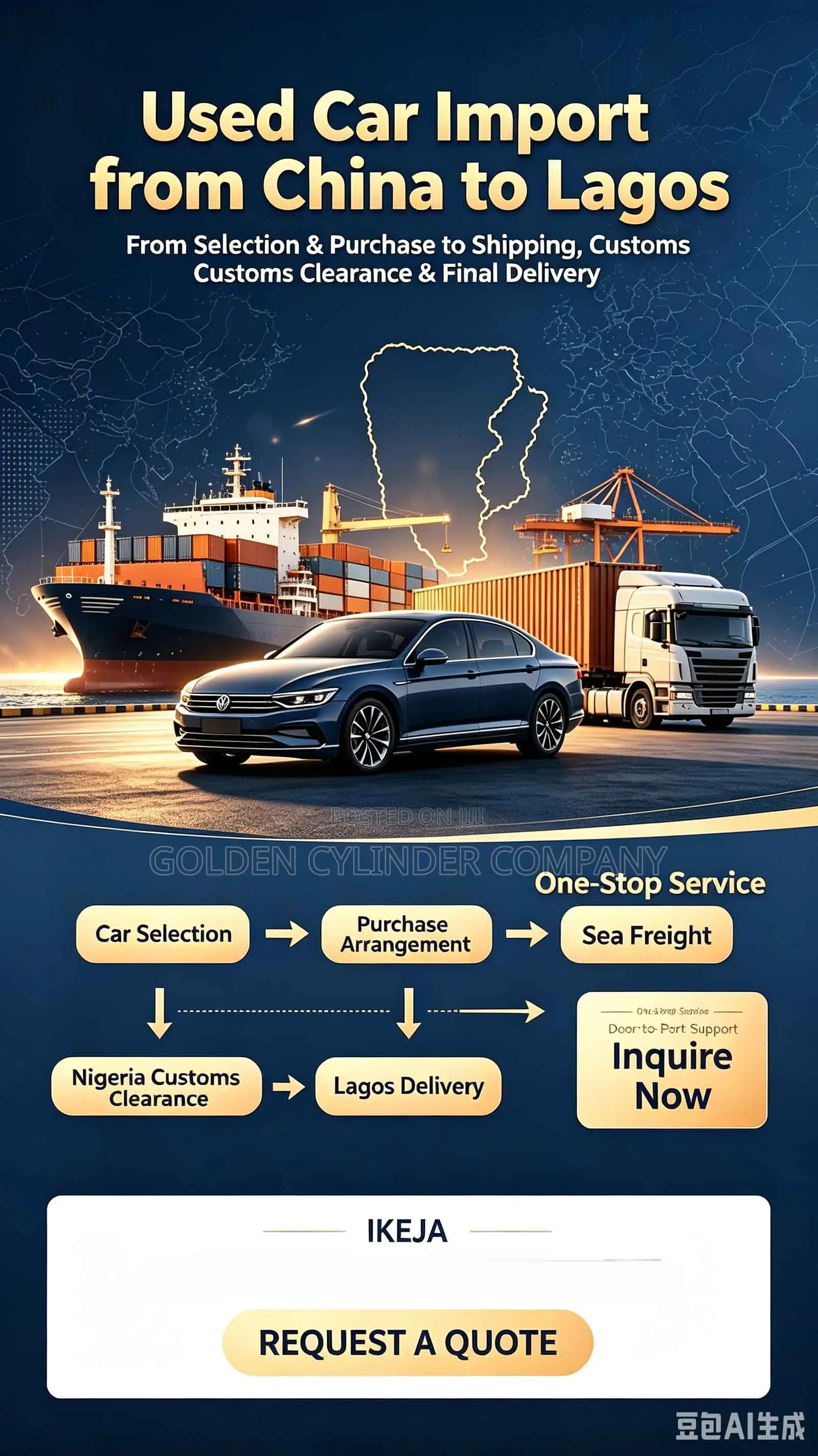 One Step Service for Chinese Motor to Nigeria