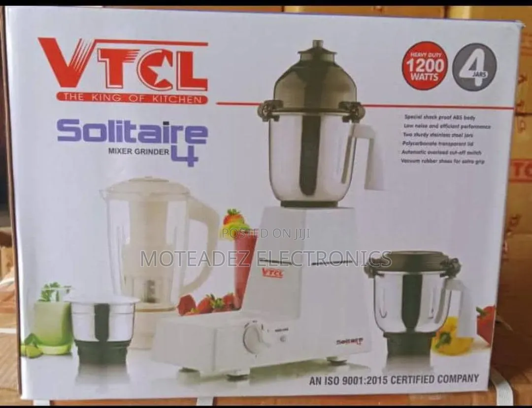 VTCL Solitaire 4Jar 1200w Copper Coil Heavy Duty Mixer Blender Grinder