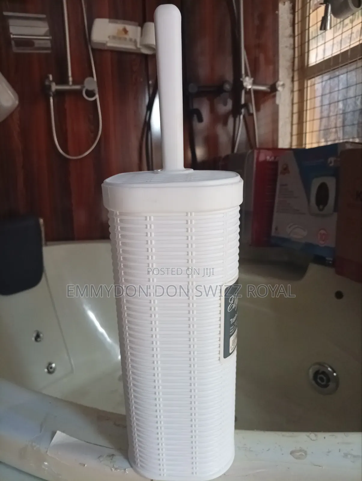 White Toilet Brush Long