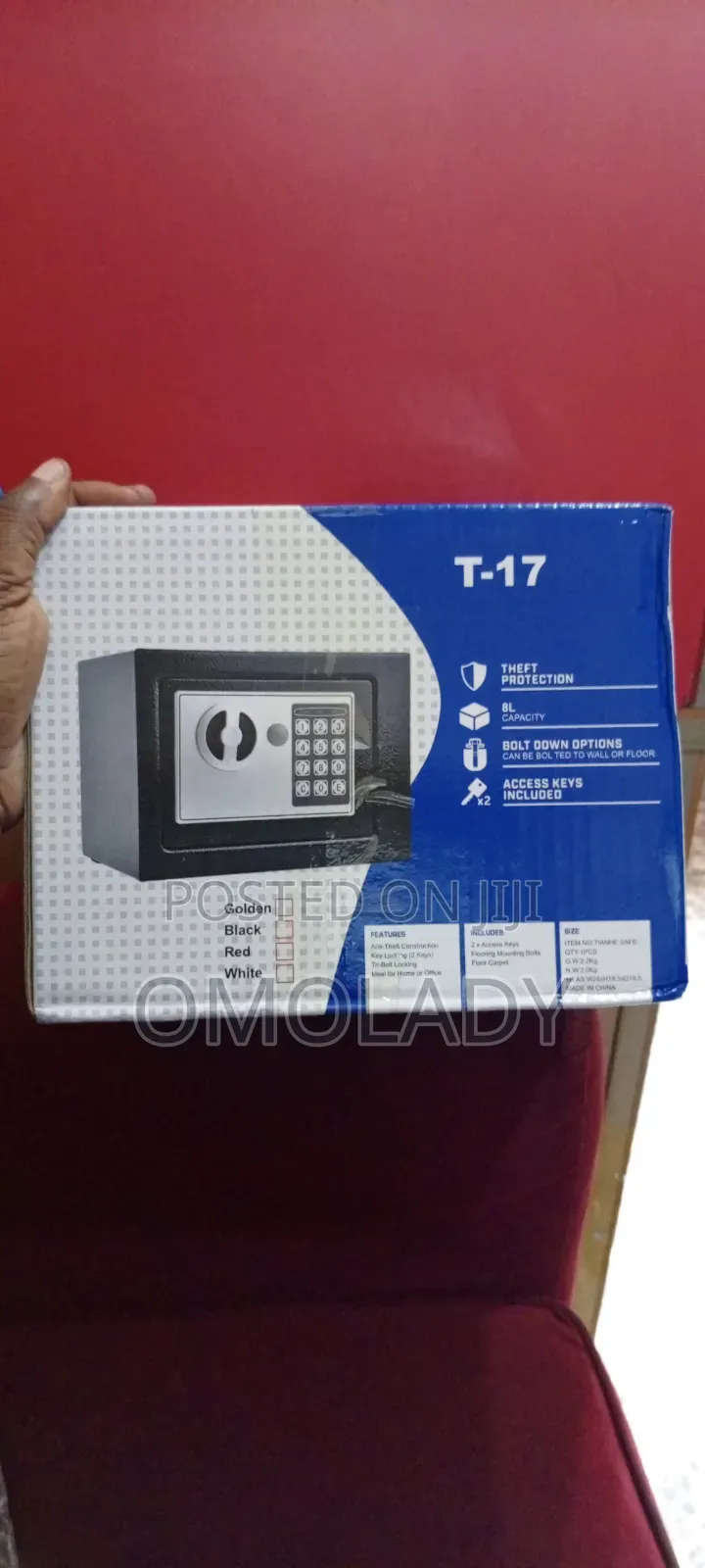 Theft Protection Safe Box Storage Box With Keys - 8L