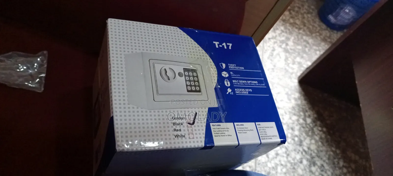 Theft Protection Safe Box Storage Box With Keys - 8L