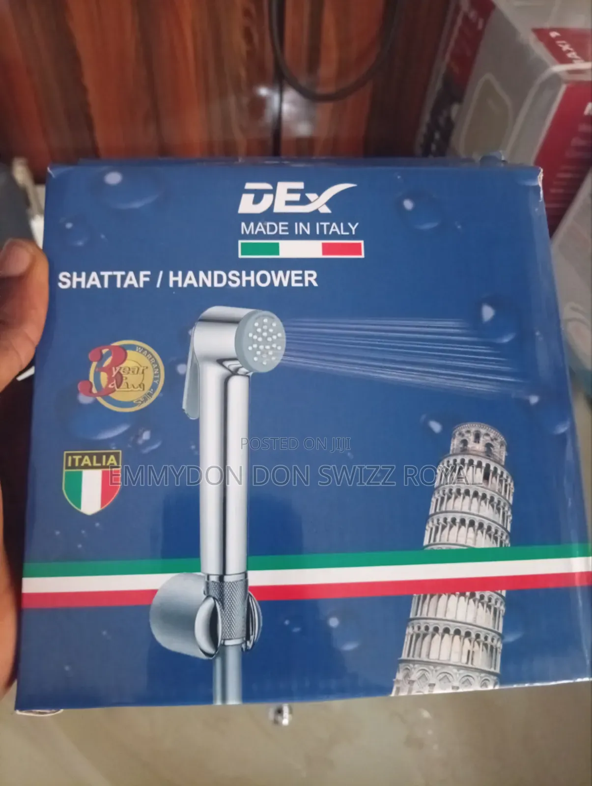 Italy Pressing Shower Black Plastic
