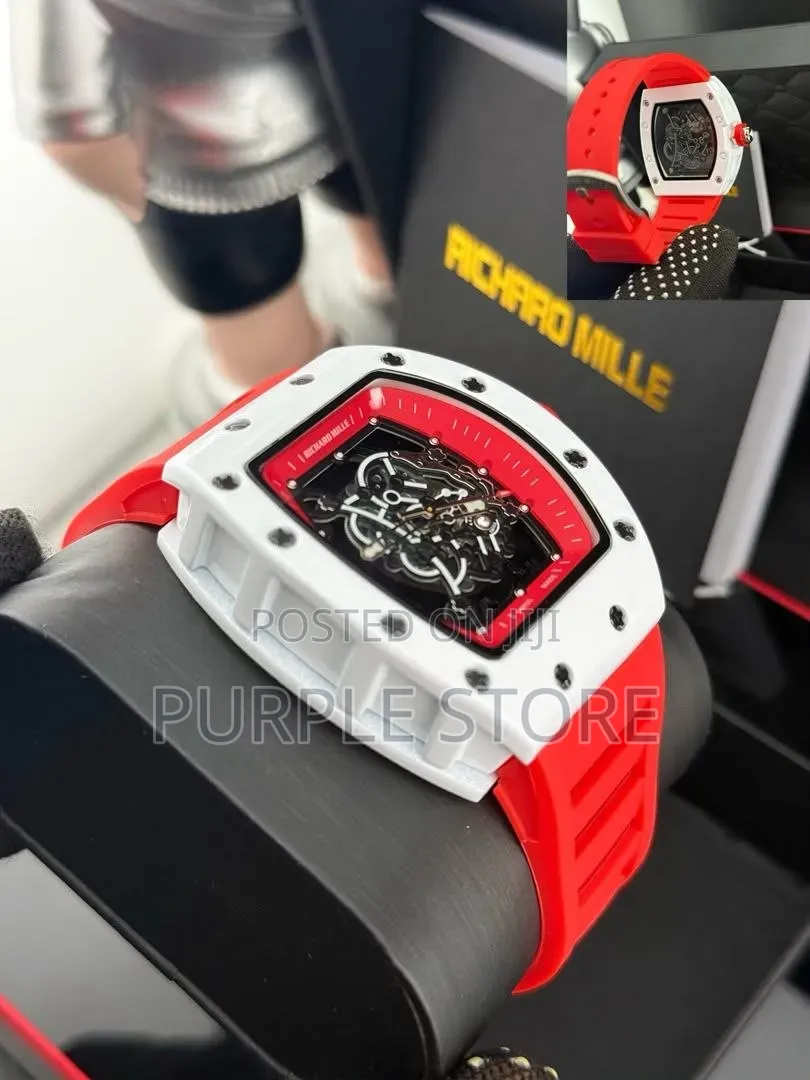 Richard Mille Wristwatches Rubber Strap Transparent Back