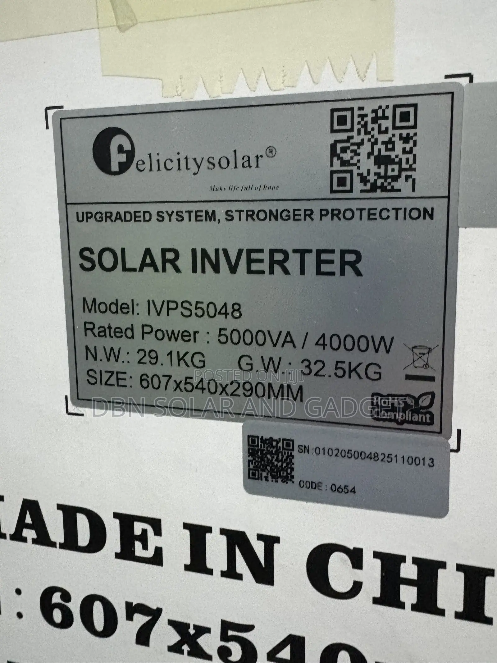 5kva 48v Ivps Felicity Solar Inverter Non Hybrid Available in Stock