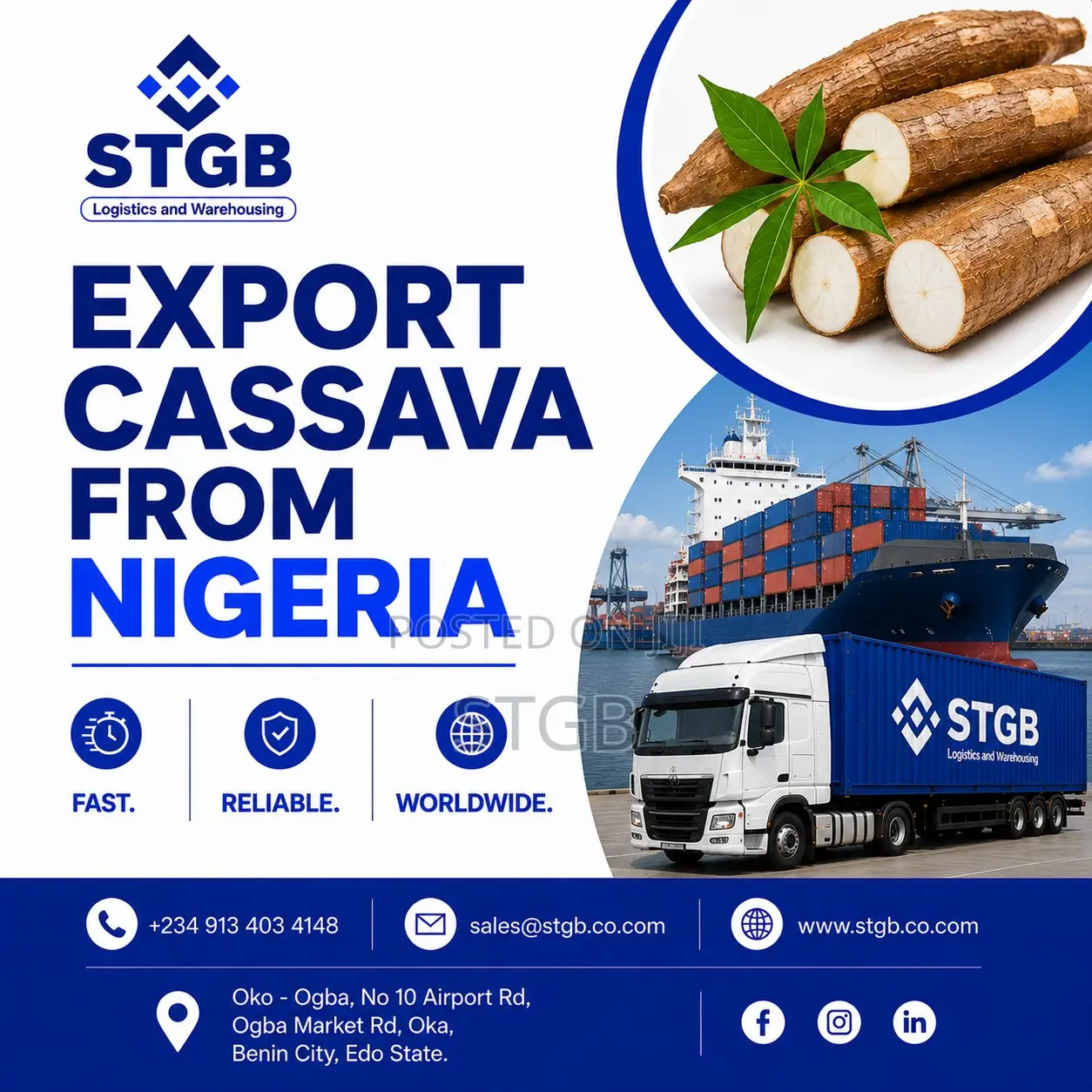 Cassava Exporting Company in Nigeria – Trusted Reliable