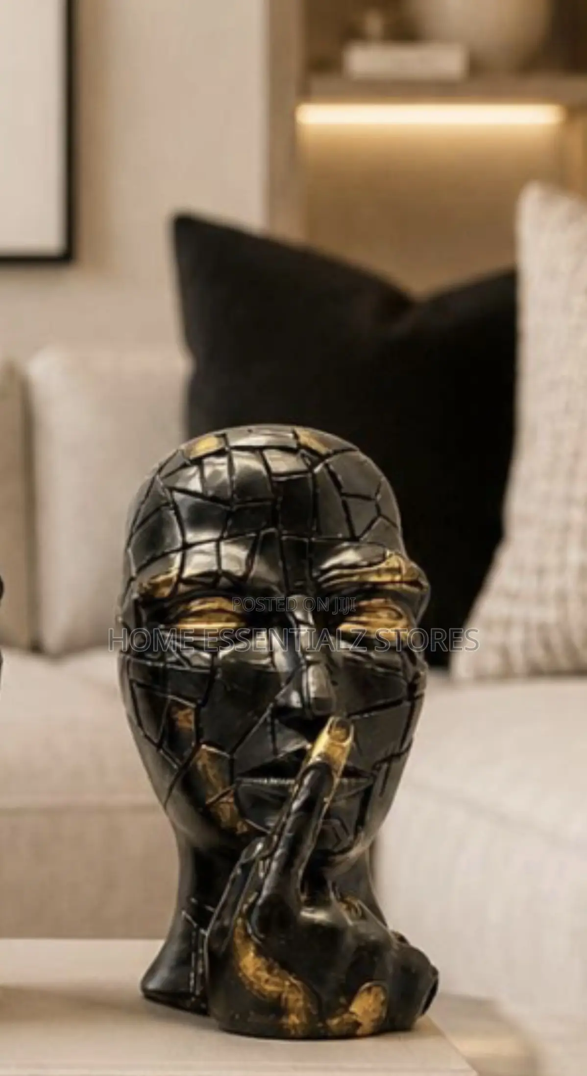 3 Pieces Wise Monkeys Head Sculptures - Modern Home Decor