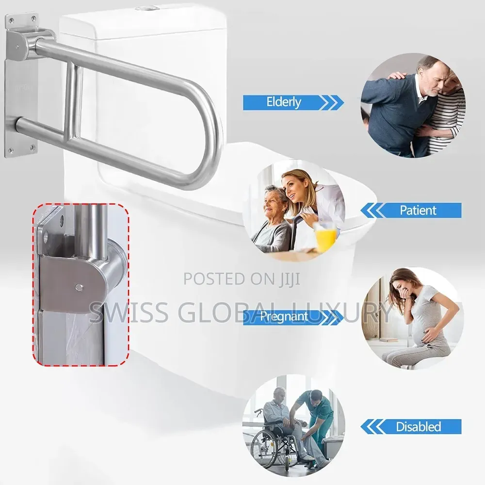 Quality Bathroom Safety Bars,Stainless Steel Folding Toilet Grab Bar.