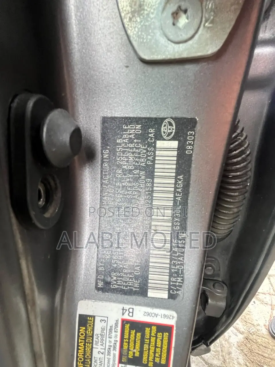 Toyota Avalon XLS Sedan FWD (3.5L 6cyl 6A) 2008 Gray