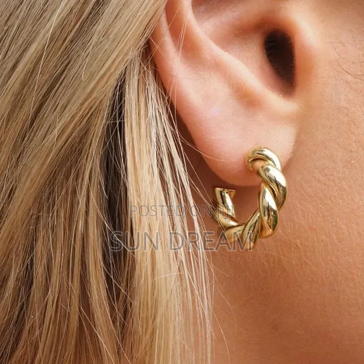 Lady Golden Earrings Women Earrings Girlfriend Gift Color Stay