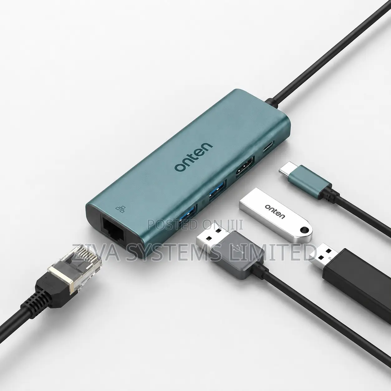 Onten Uc125 5-in-2 USB-C to Hdmi Dock Station