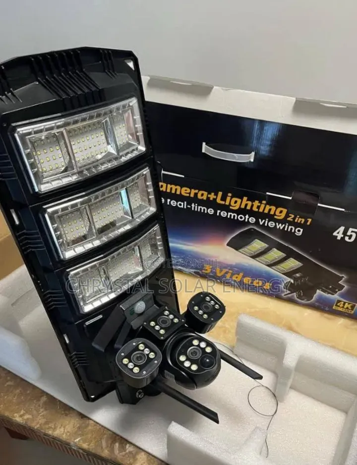 3lens V380pro Solar Camera With 450watts Solar Street Light and Kits