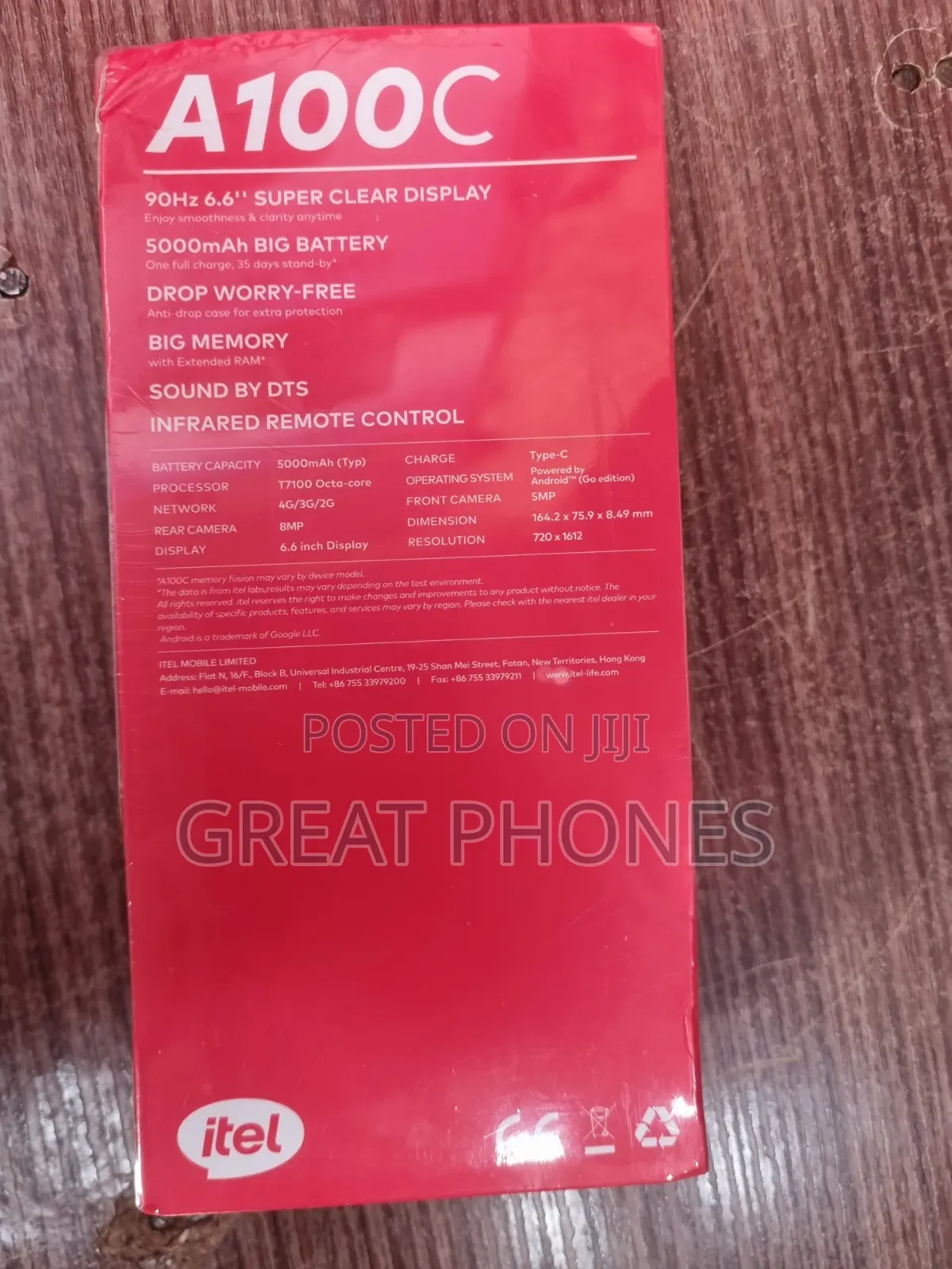 New Itel A100C 64 GB Silver