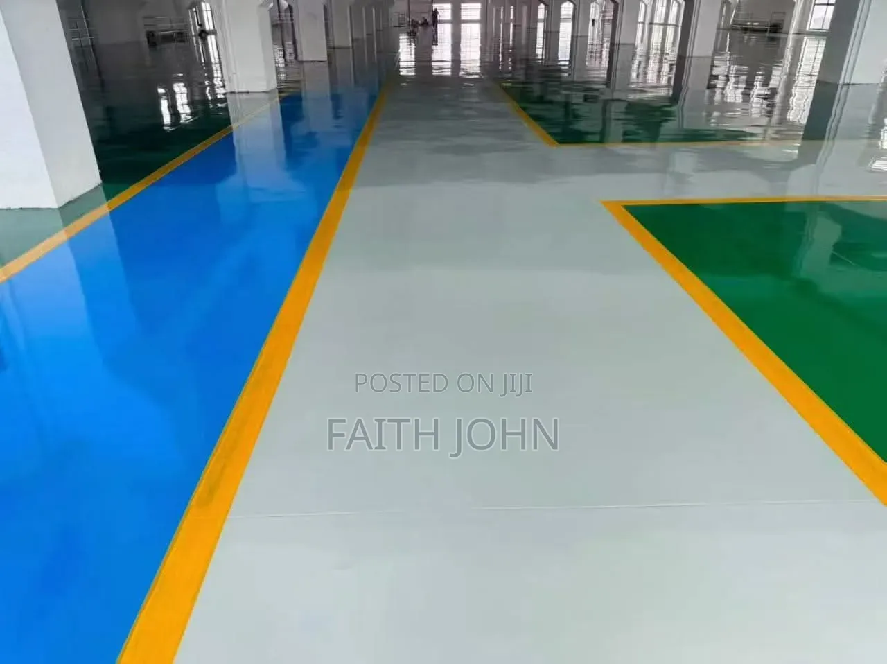 Triple Color Industrial Epoxy Flooring