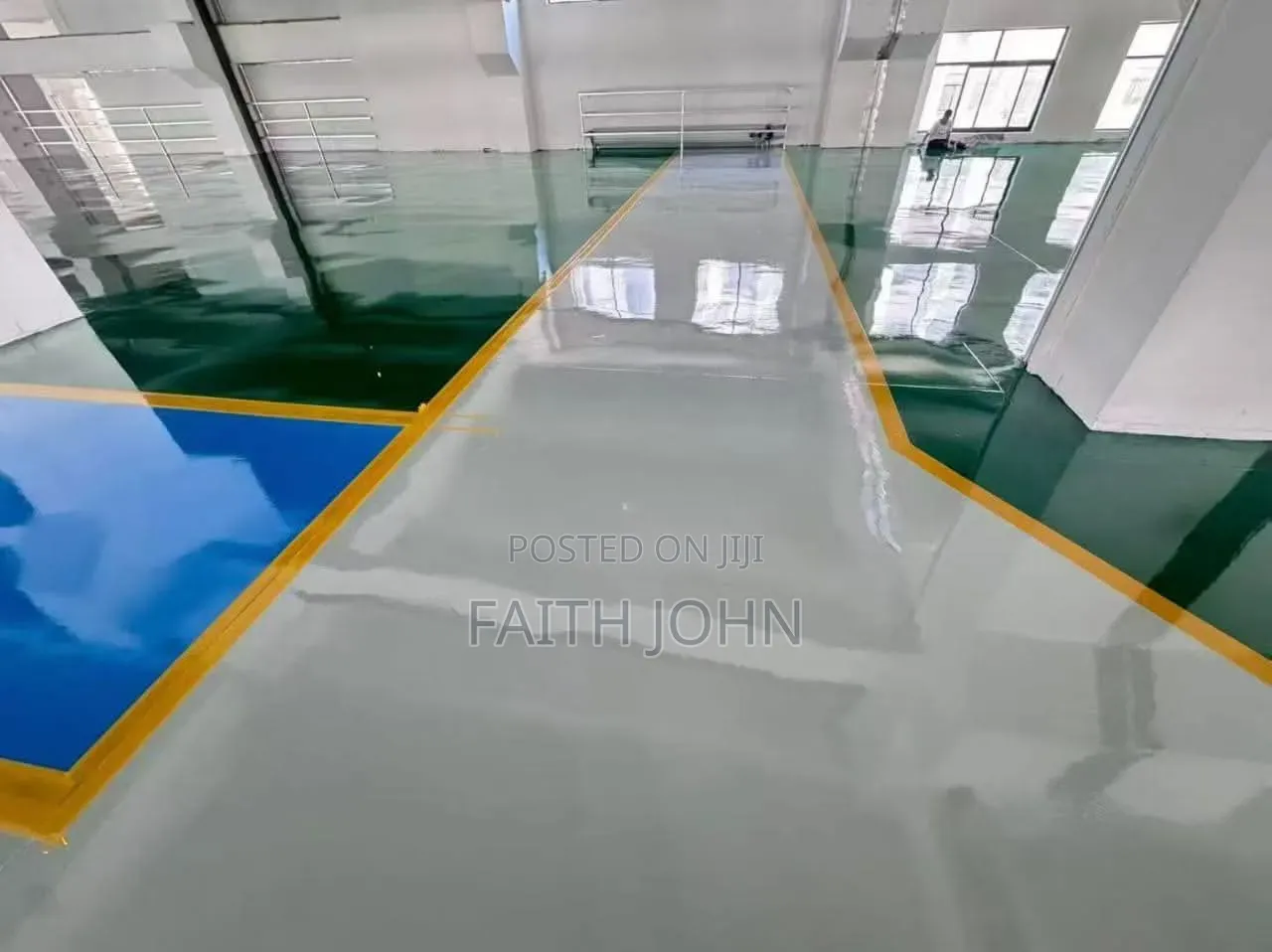 Triple Color Industrial Epoxy Flooring