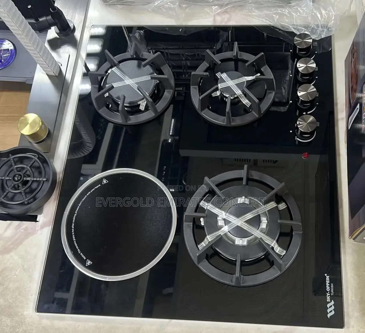 Built in 3 by 1 Electric Cooker Hob