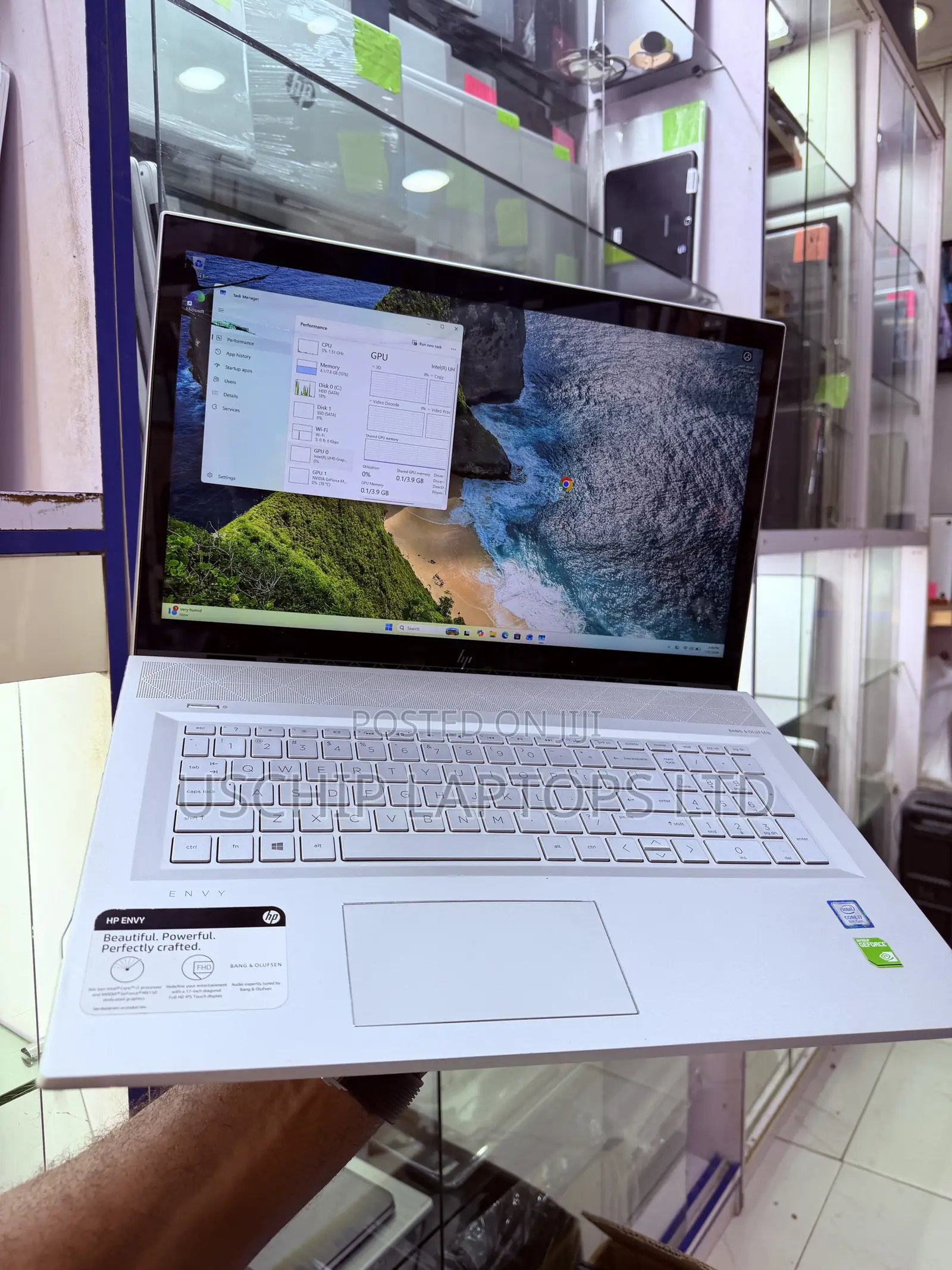 Laptop HP Envy 17-3000 8GB Intel Core i7 SSD 128GB