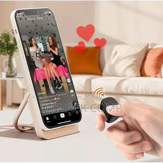 Ring Remote Control for TikTok Videos E-Book Page, Smartphone Selfie
