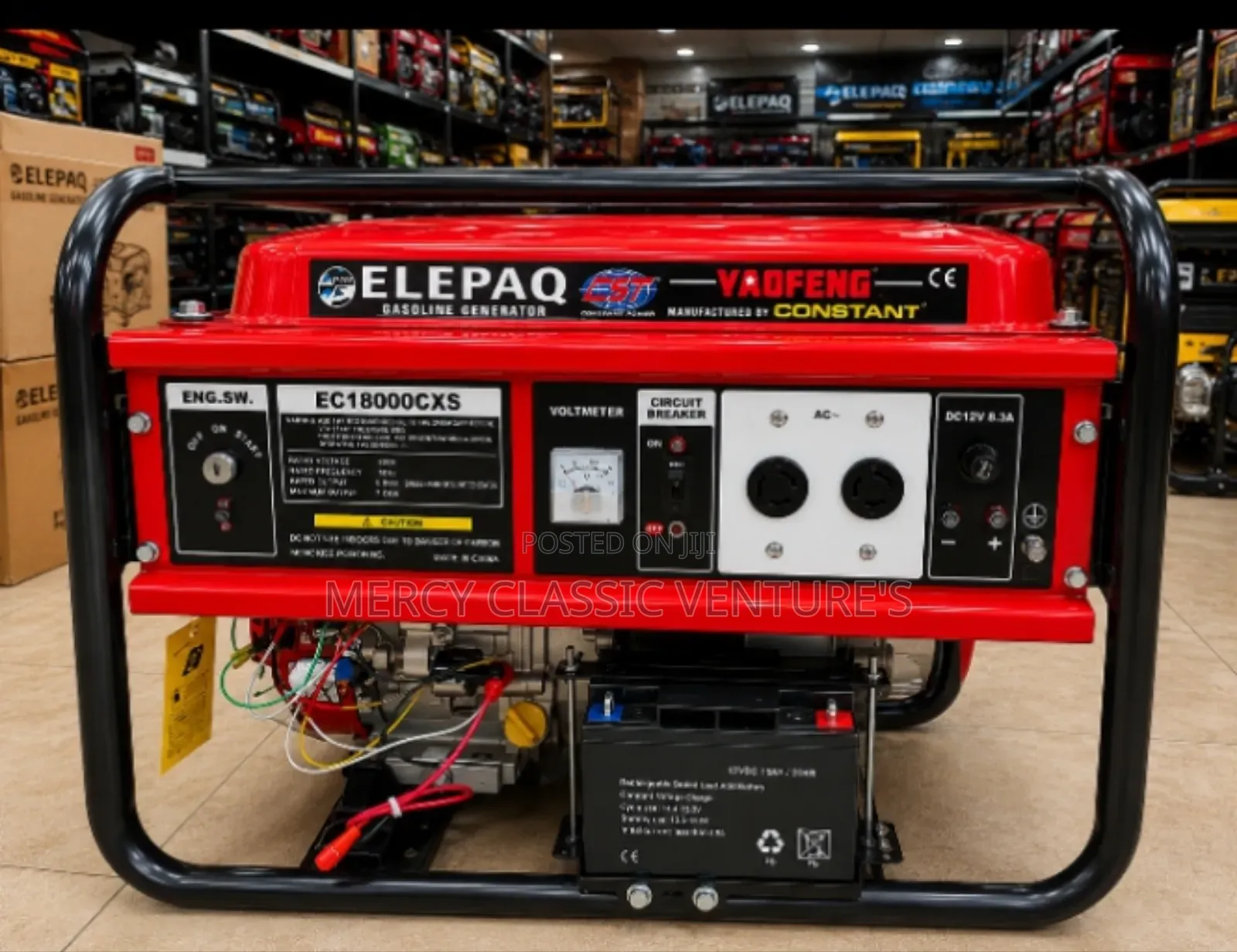Original Elepaq EC18000CXS 8.5KVA Petrol Generator – Electric Start