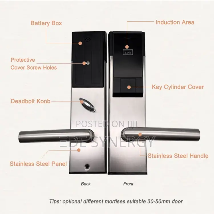 Stainless Steel Rfid Key Electronic Digital Card Smart Hotel Door Lock
