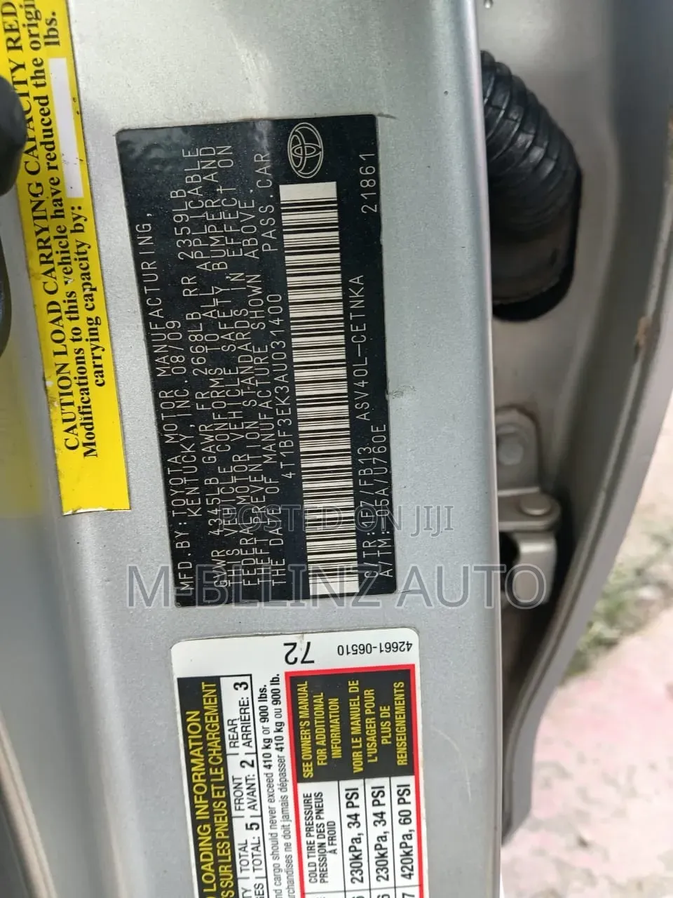 Toyota Camry 2010 Silver
