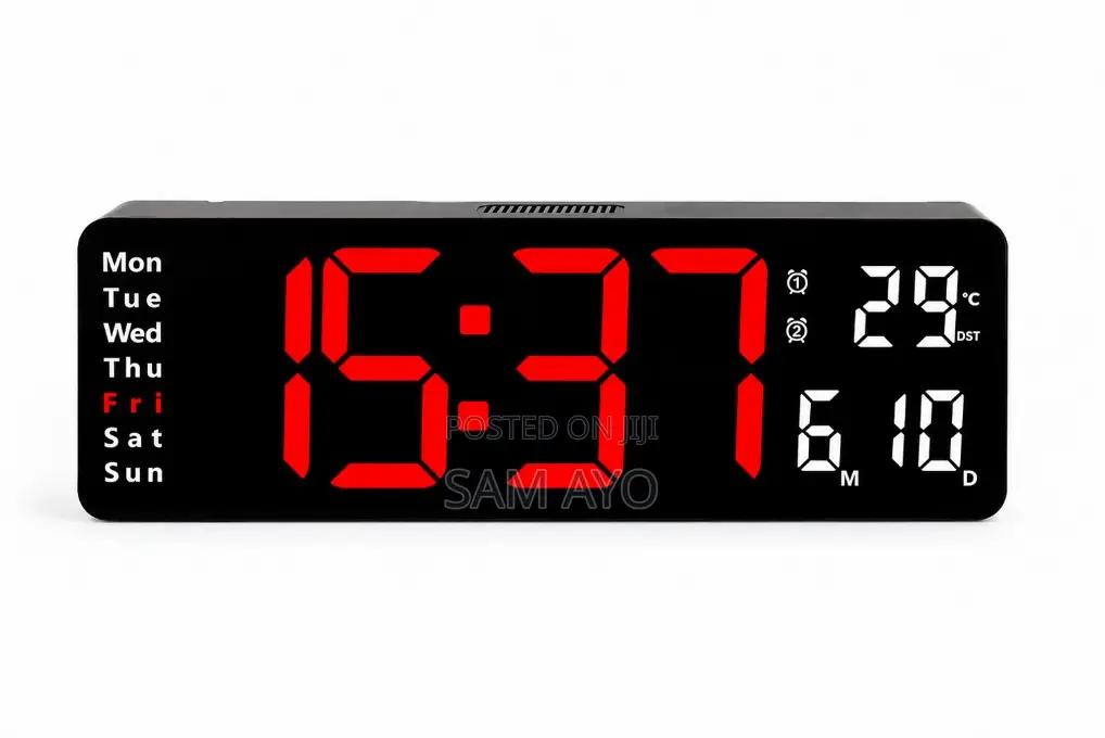 12.6 Inch (6629) Digital Wall Clock, Timer, Count Down LED Clock,