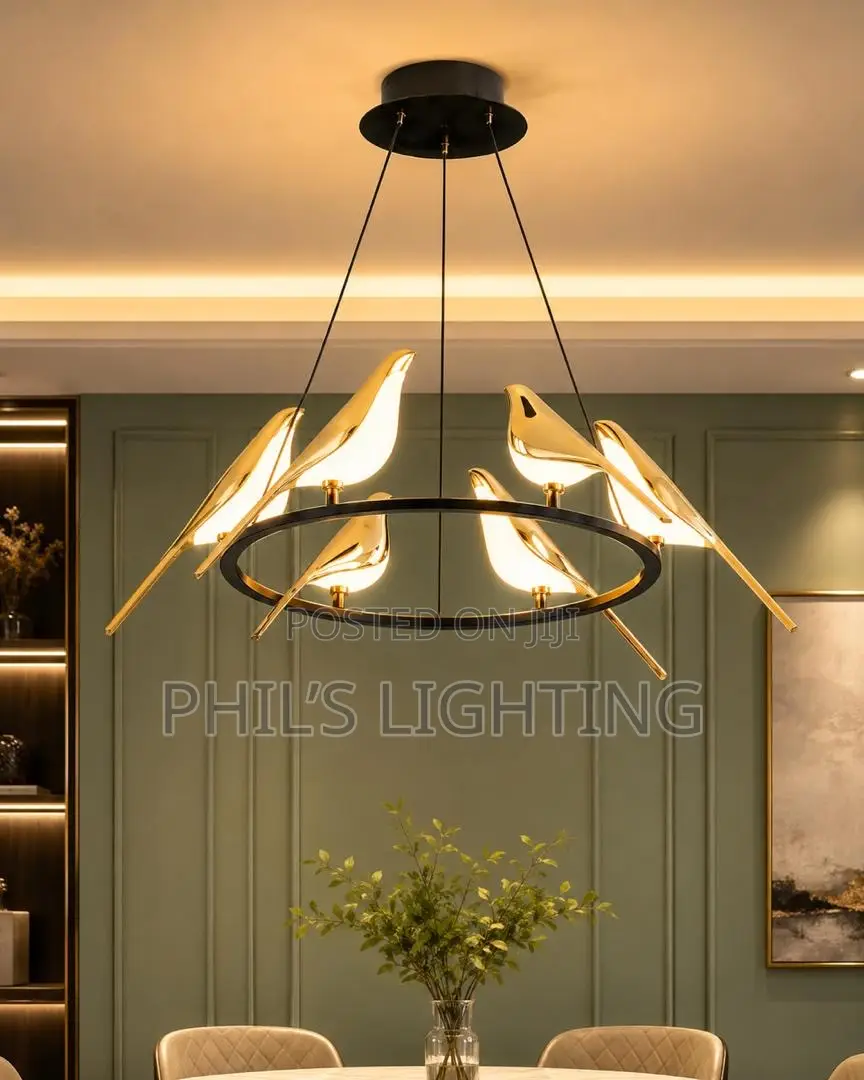 Modern Vintage Round LED Bird Light Creative Design