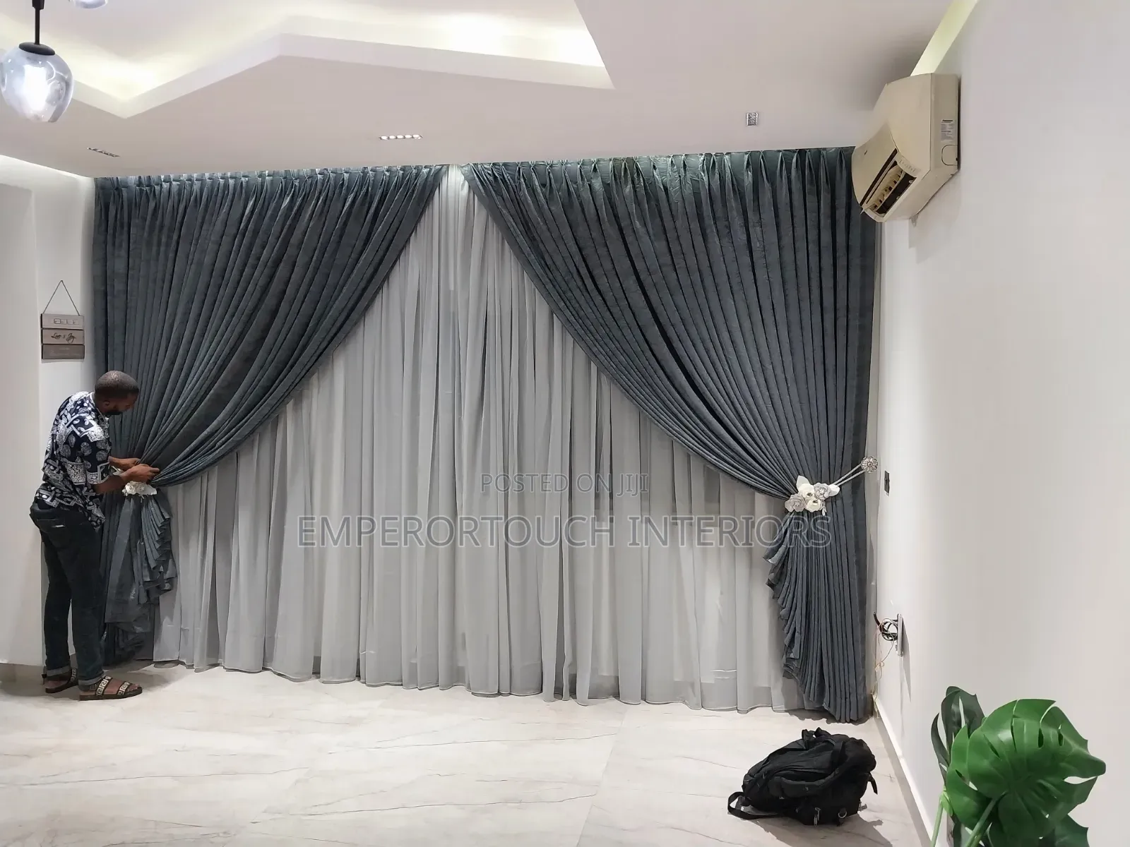 Grey and Brown Luxury Curtain