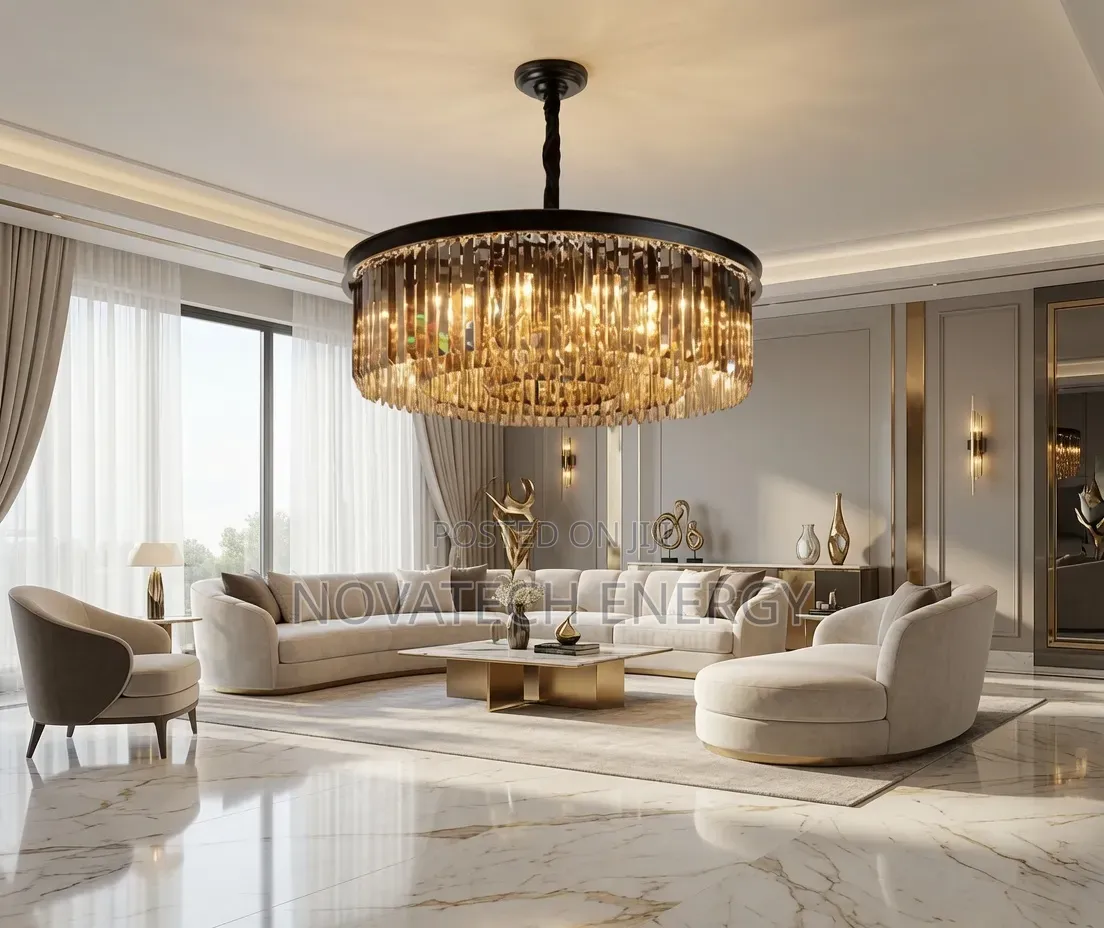 Long Single Step Crystal Luxury Chandelier Light