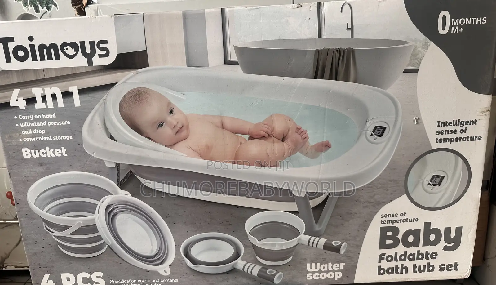 Toimoys 4 in 1 Foldable Bathset