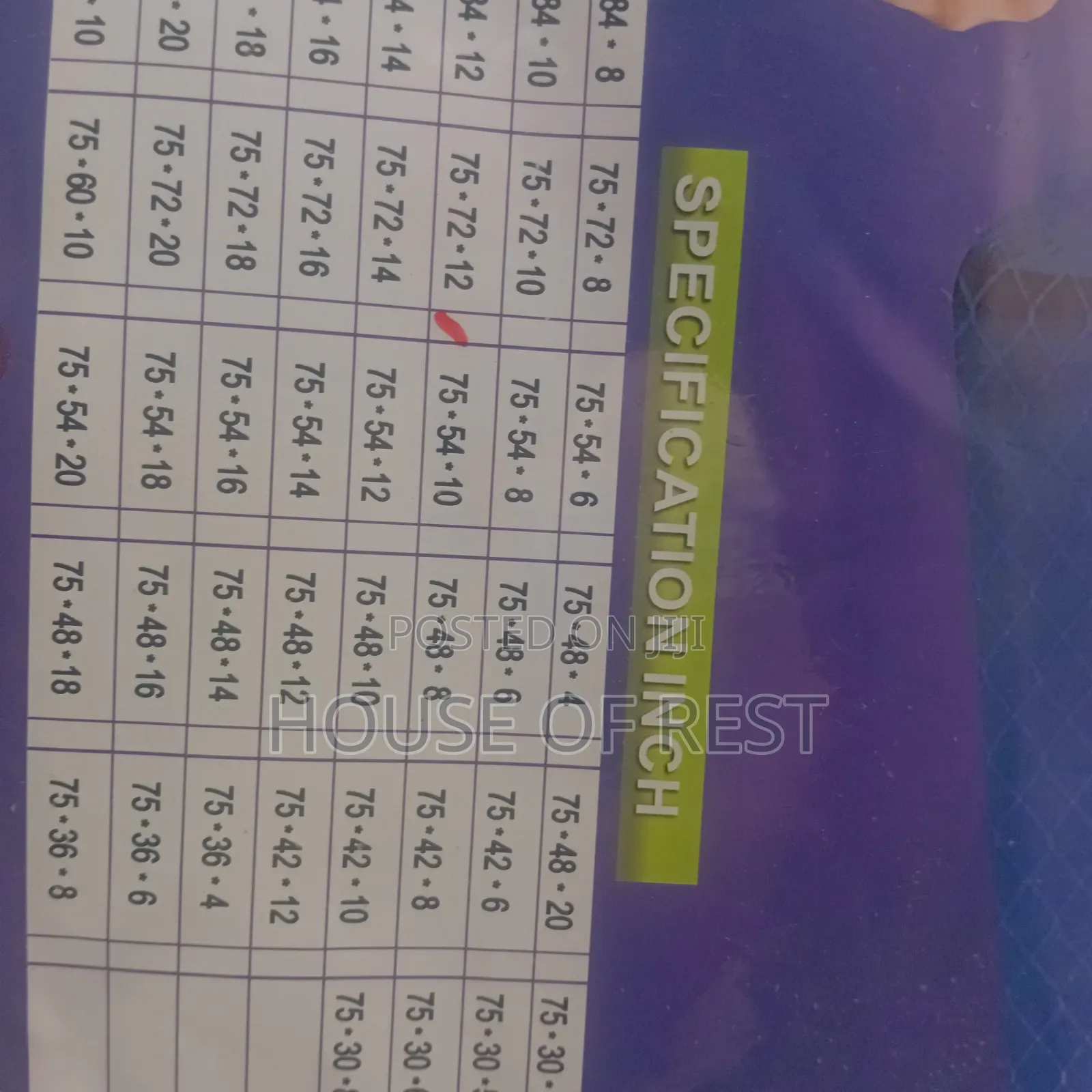 Semi Orthopedic Mattresse 6 by 6by 10