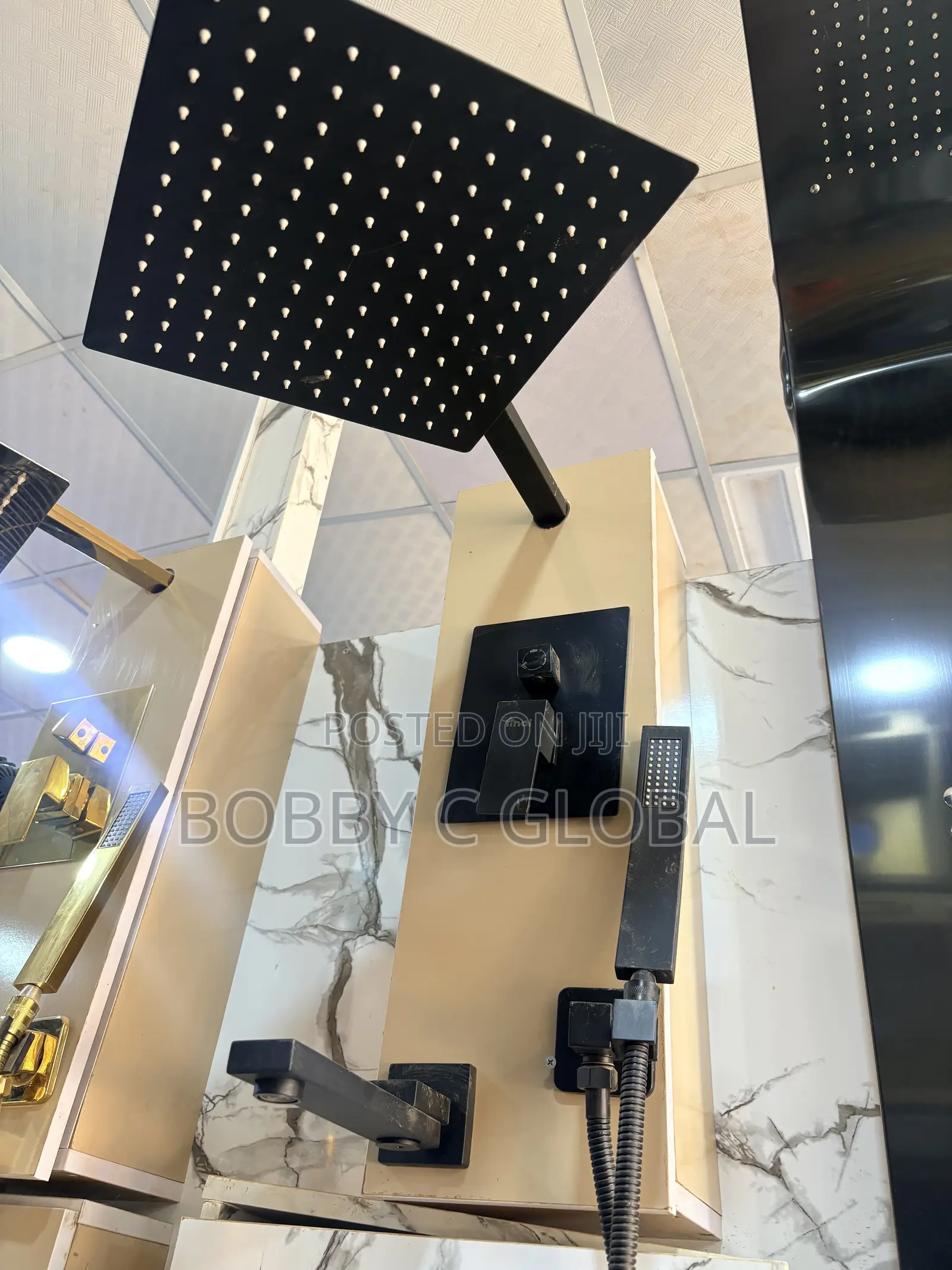 Black Concealed (Conduit) Shower