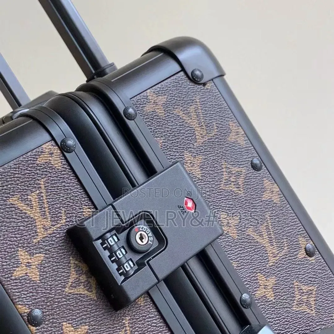 Louis Vuitton Men's Travel Suitcase Hand Luggage Aluminum 20"