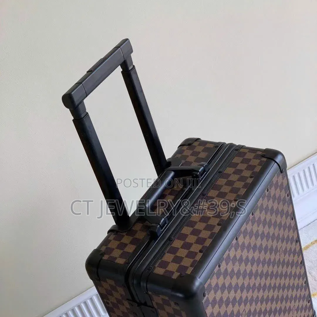 Louis Vuitton Men's Travel Suitcase Hand Luggage Aluminum 20"