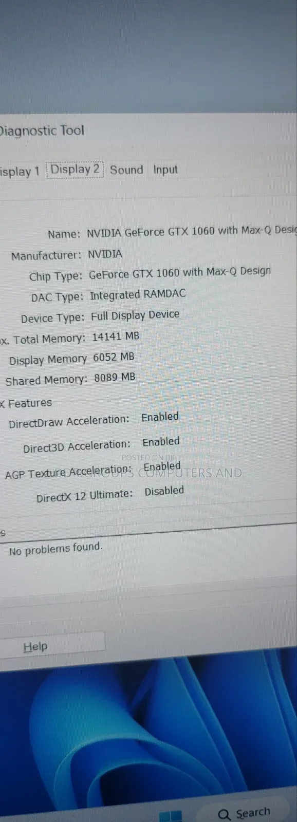 Laptop Dell G7 15 7500 16GB Intel Core i7 SSD 256GB