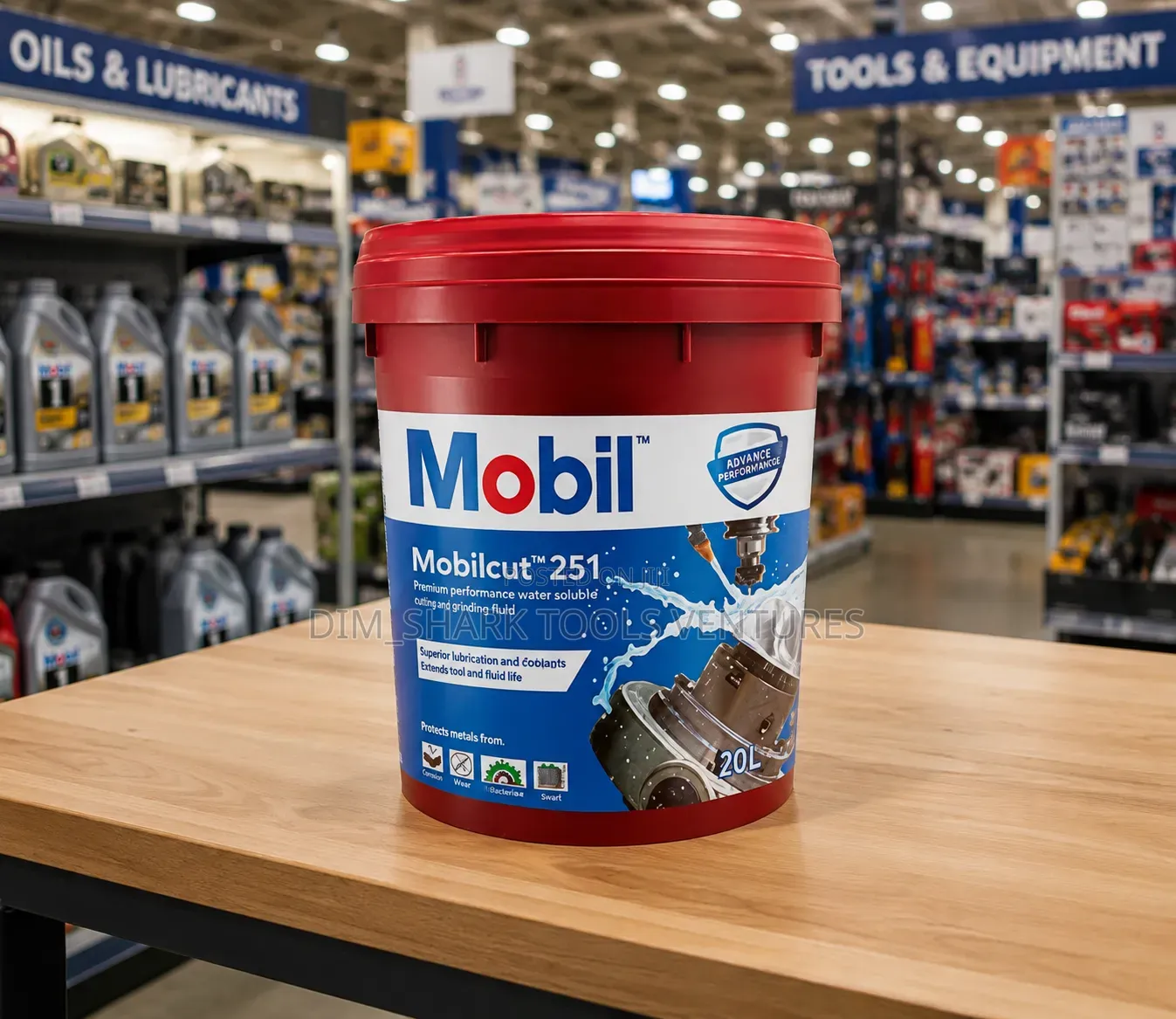 20L Mobilcut 251 Semi-Synthetic Water-Soluble Cutting/Grinding Fluid