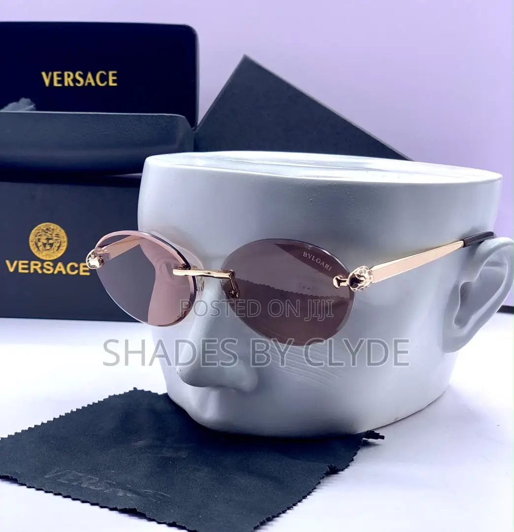 Exquisite Oval Rimless Sunglasses - Bvlgari Branded - Luxury!