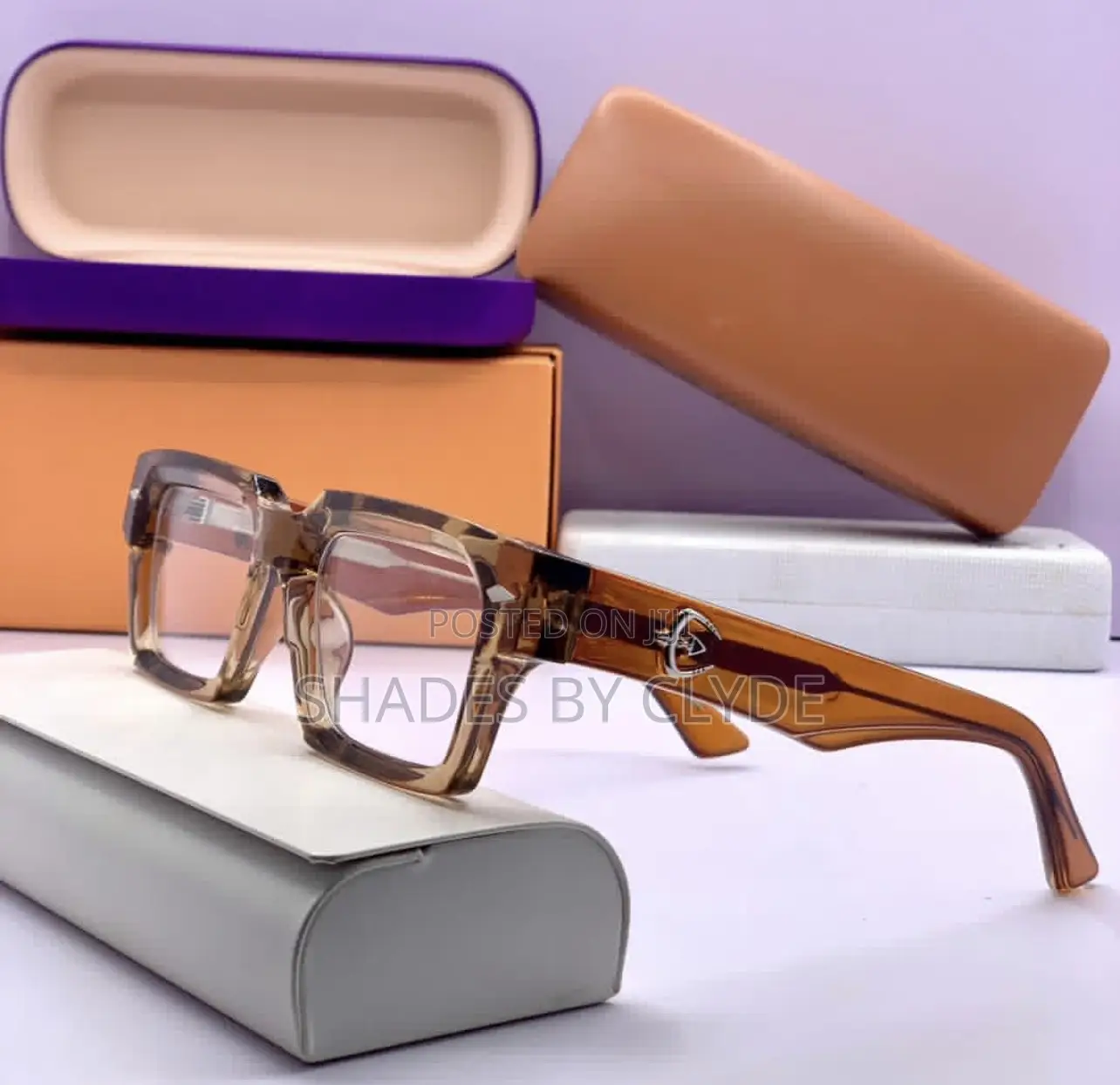 Chic Transparent Blue Square Eyeglasses - Modern Stylish