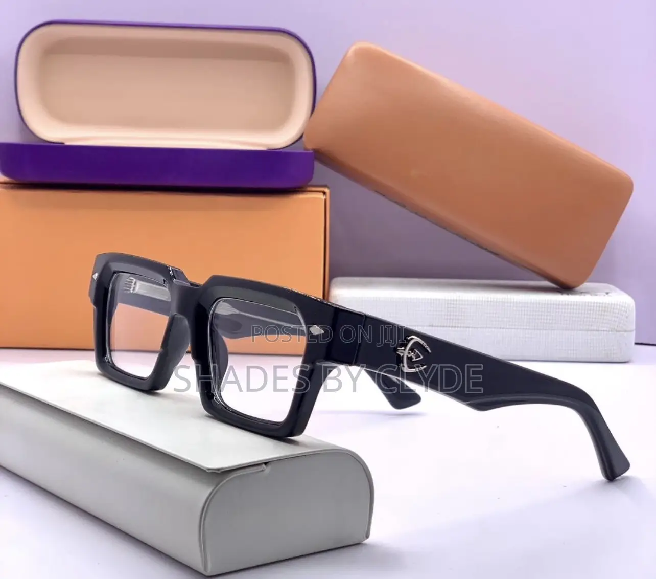 Chic Transparent Blue Square Eyeglasses - Modern Stylish