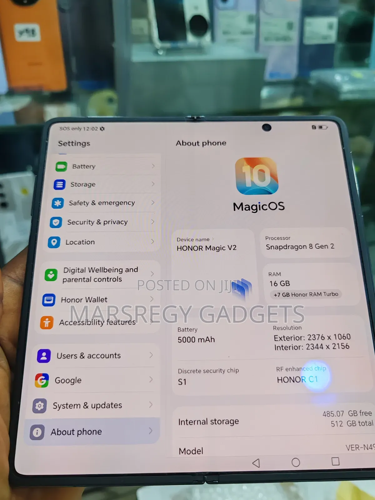 Honor Magic V2 512 GB Black