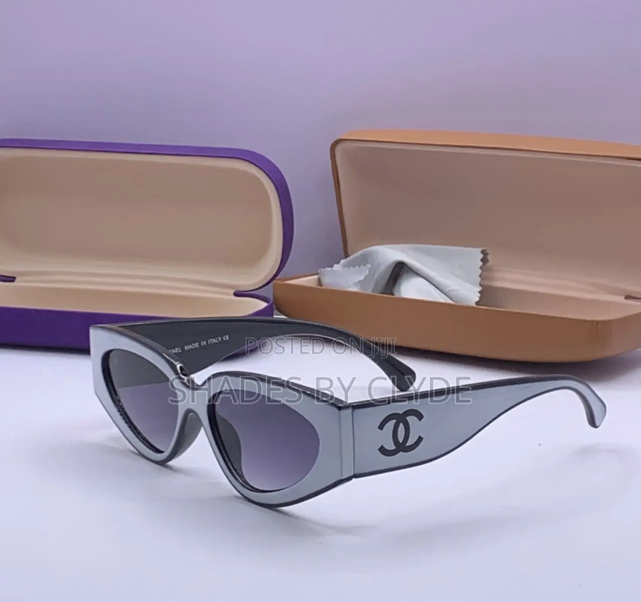 Designer Inspired Black White Cat-Eye Sunglasses - Iconic Style**