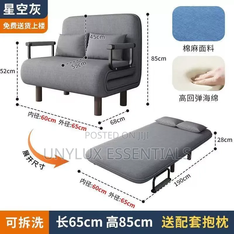 3in1 Sofa Bed N Chair Note: 2 Pillows