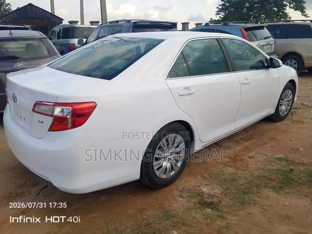 Toyota Camry L 4dr Sedan (2.5L 4cyl 6A) 2013 White