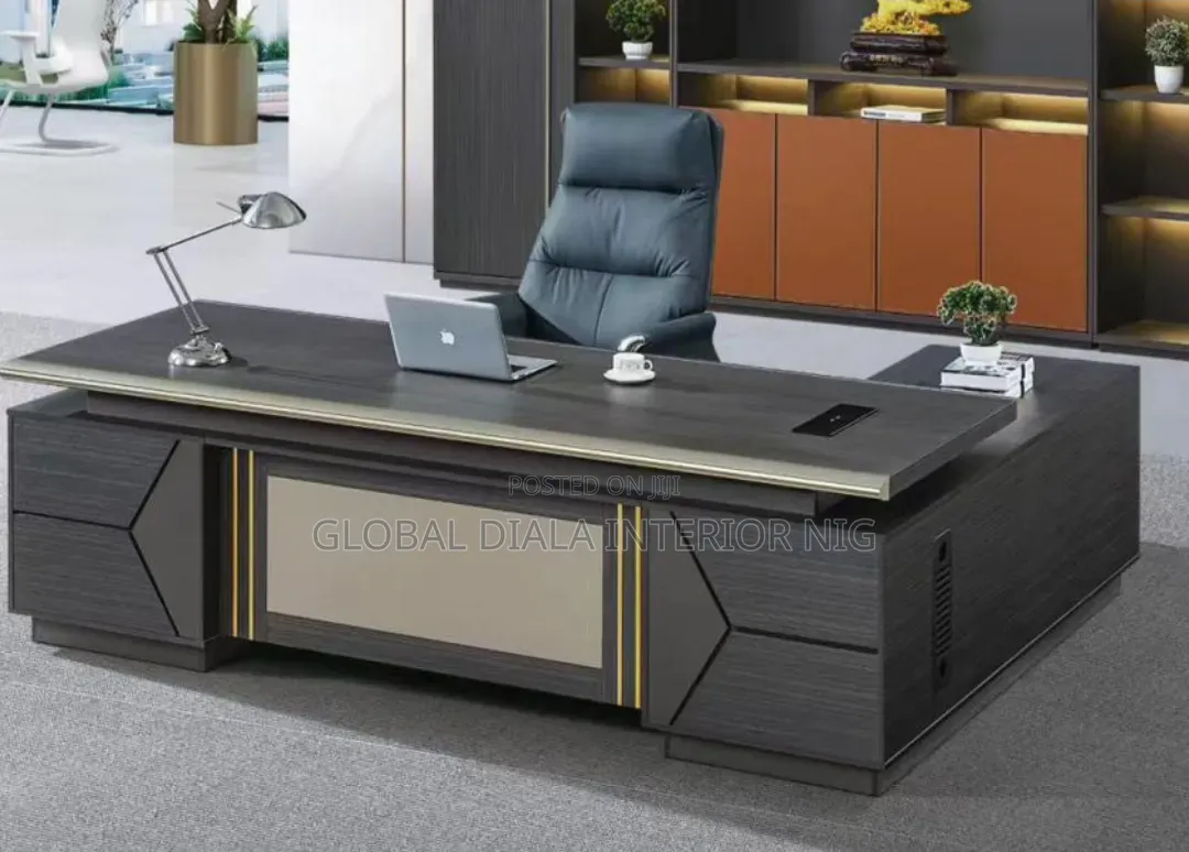 2.4 Meters Gray Wood Executive Desk