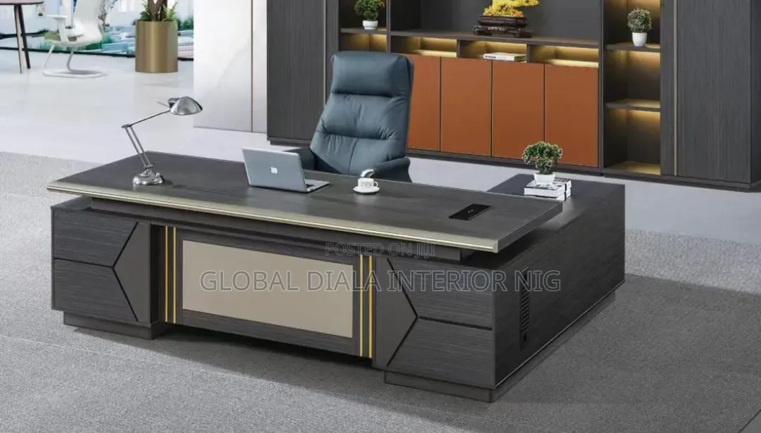 2.4 Meters Gray Wood Executive Desk